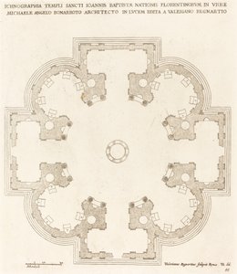 Grondplan van de kerk van Sint Johannes de Doper