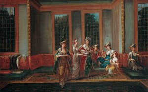 Vrouwen die koffie drinken, 1720s door Vanmour