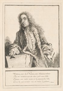 Figuren van verschillende karakters, Landschappen en Studies getekend naar de natuur door Antoine Watteau (deel I) door Various Artists after Antoine Watteau