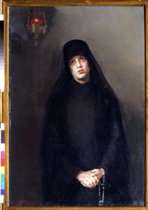 Een non. Schilderij van Varvara Matveyevna Baruzdina door Varvara Baruzdina
