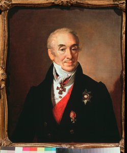 Portret van Sergei Koushnikov, Russische politicus door Vasili Andreevich Tropinin
