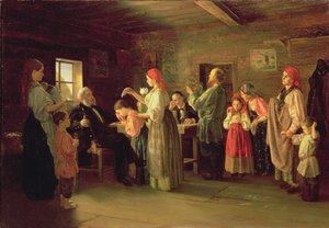 Inspectie van een Kindertehuis, 1866 door Vasili Efimovich Kallistov