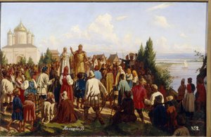 De grote prins van Novgorod en Kiev, Jaroslav I de Wijze, kondigt de eerste wetgeving Russkaya Pravda af in 1019