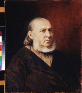 Portret van schrijver Sergei Timofejevitsj Aksakov (1791-1859) door Vasili Grigorevich Perov