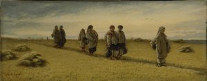 De terugkeer van de maaiers van het veld in de provincie Rjazan, 1874