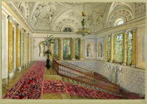 Trap in een paleis door Vasili Semenovich Sadovnikov