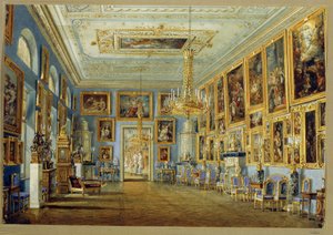 De kunstgalerij in het Yusupov-paleis in Sint-Petersburg door Vasili Semenovich Sadovnikov