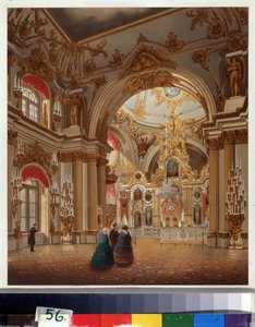 De grote kapel van het Winterpaleis in Sint-Petersburg