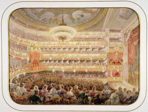 Het Auditorium van het Sint-Petersburgs Keizerlijk Bolsjoj Kamenny Theater
