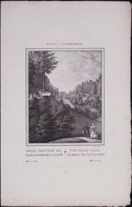 Uitzichten van Sint-Petersburg. Uitzicht op het park in Pavlovsk