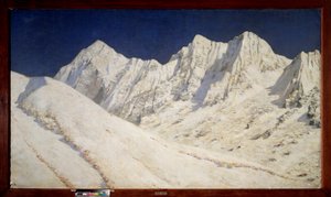 India, sneeuw op de Himalaya door Vasili Vasilievich Vereshchagin