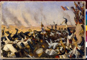 Het einde van de slag bij Borodino, 7 september 1812 door Vasili Vasilievich Vereshchagin
