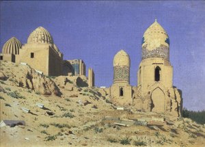 Necropolis Shah-i-Zinda De Levende Koning in Samarkand, 1869-1870 door Vasili Vasilievich Vereshchagin