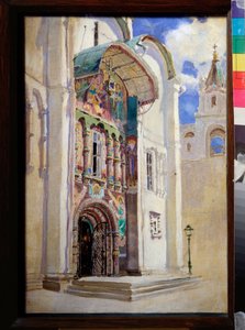 De zuidelijke ingang van de kathedraal van de Ontslapenis in het Kremlin van Moskou door Vasilij Dmitrievich Polenov