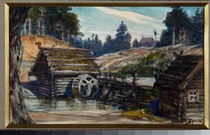 Decorontwerp voor de opera Rusalka van Alexander Dargomyzjski