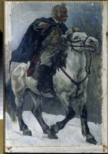 Alexander Suvorov te paard door Vasilij Ivanovic Surikov