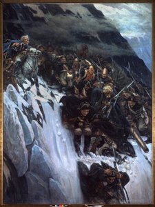 De mars van Suvorov door de Alpen in 1799 door Vasilij Ivanovic Surikov