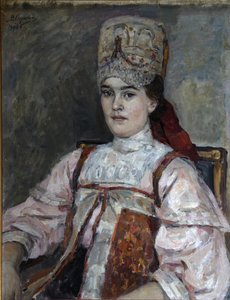 Portret van Natalia Fyodorovna Matveyeva, 1908