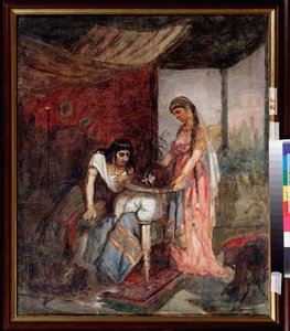 Salome (De jonge vrouw brengt het hoofd van Johannes de Doper naar haar moeder Herodias op een schaal) - Schilderij van Vasilli Ivanovich Sourikov (1848-1916)