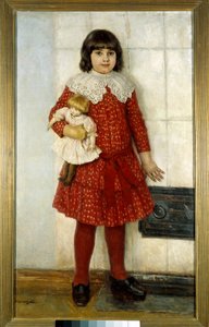 Het meisje met de pop door Vasilij Ivanovic Surikov