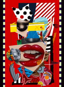 Hart in de verf, 2024 (Acryl op hout) door Vaskeen Vaskeen