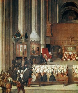De vergadering van de Raad van Trente door Venetian School