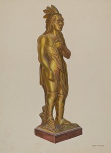 Gesneden Houten Indiaan door Verna Tallman