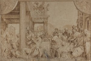 Christus in het huis van Simon door Veronese (Paolo Caliari)