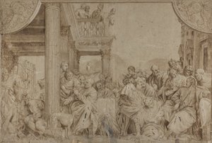 Christus in het huis van Simon, laat 17e-begin 18e eeuw door Veronese