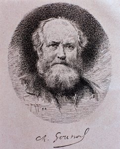 Portret van Charles Gounod (tekening) door Vespasiano Bignami