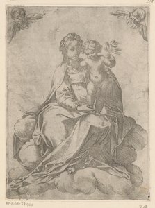Maria met Kind en roos door Vespasiano Strada