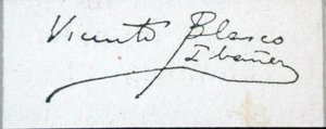 Handtekening van de romanschrijver