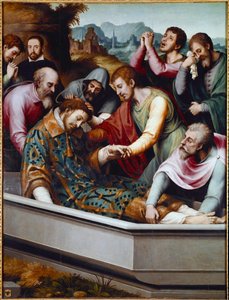 Het graf van Sint Stefanus, christelijke martelaar door Vicente Juan (c.1510 79) Macip