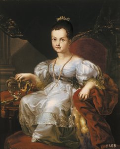 Portret van Isabella II als kind door Vicente Lopez y Portana