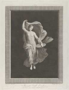 Een deels naakte bacchante die een schijf in haar linkerhand houdt en haar kleding optilt..., ca. 1795-1820