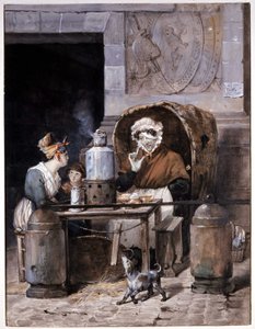 Koffiehandelaar op straat