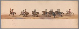 Historische optocht bij het tweede eeuwfeest van de Utrechtse Hogeschool, 1836 (plaat 2) door Victor Adam