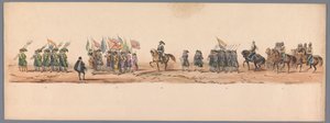 Historische optocht bij het tweede eeuwfeest van de Utrechtse Hogeschool, 1836 (plaat 9)