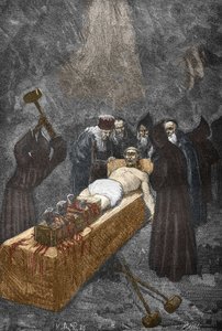 Zaak van de Bezeten van Loudun (demonen van Loudun) rond 1630: heksenjacht, de Franse priester Urbain Grandier (1590-1634) die naar verluidt een pact met de duivel had gesloten en beschuldigd werd van het betoveren van nonnen, wordt gemarteld