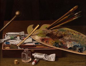 Het palet van de kunstenaar door Victor Dubreuil