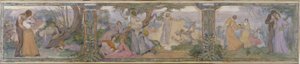 Schets voor het stadhuis van Issy-les-Moulineaux: La Vie, tussen 1896 en 1897 door Victor Emile Prouve