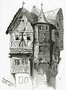 Huis in Bacharach aan de Rijn door Victor Hugo