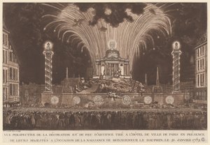 De Decoratie en het Vuurwerk... de Geboorte van Monseigneur de Dauphin