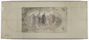 Schets voor de Galerie Lobau, Hôtel de Ville, Parijs: De familie