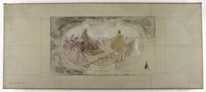 Schets voor de Lobau Gallery in het stadhuis van Parijs: Het vaderland