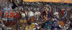 De Slag bij Koelikovo op 8 september door Victor Mikhailovich Vasnetsov