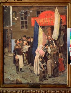 Nieuws over het beleg van Kars door Victor Mikhailovich Vasnetsov