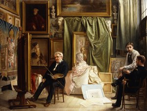 Het atelier van de kunstenaar door Victor Mottez