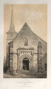 Kerk van Requeil (Sarthe) door Victor Petit