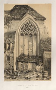 Pittoreske Architectuur of Monumenten van de 15e en 16e Eeuw: Kastelen van Frankrijk uit de 15e en 16e Eeuw: Pl.17, Ruïne van St. Jean-Le-Bas (Aisne)
